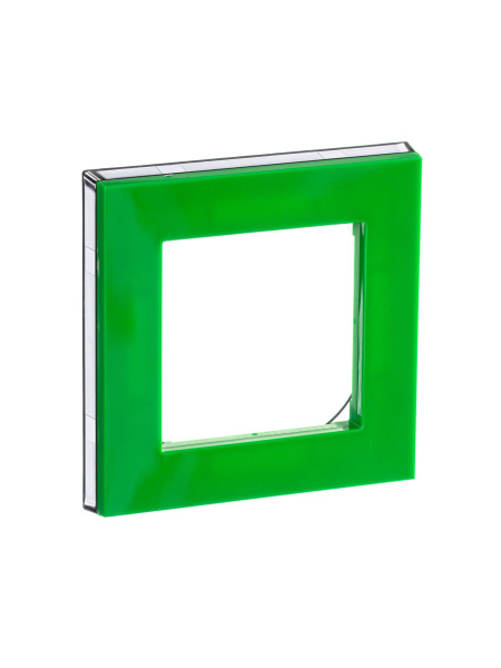 Купить ABB EPJ Levit зелёный / дымчатый чёрный Рамка 1 пост 2CHH015010A6067