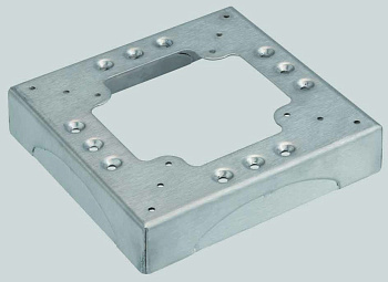 Simon Connect Алюминий Цоколь для соединен напольного кабель-канала с 4-мя перфорациями 85x18мм KTA804-8