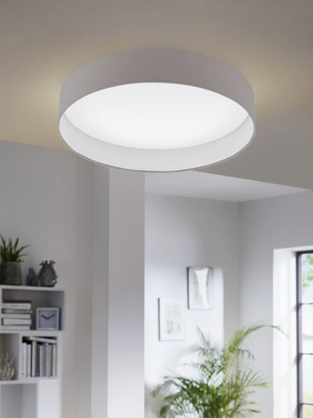 Eglo Люстра LED PALOMARO, 24W (LED), Ø500, пластик/текстиль серо-коричневый 93952 Купить Eglo Люстра LED PALOMARO, 24W (LED), Ø500, пластик/текстиль серо-коричневый 93952