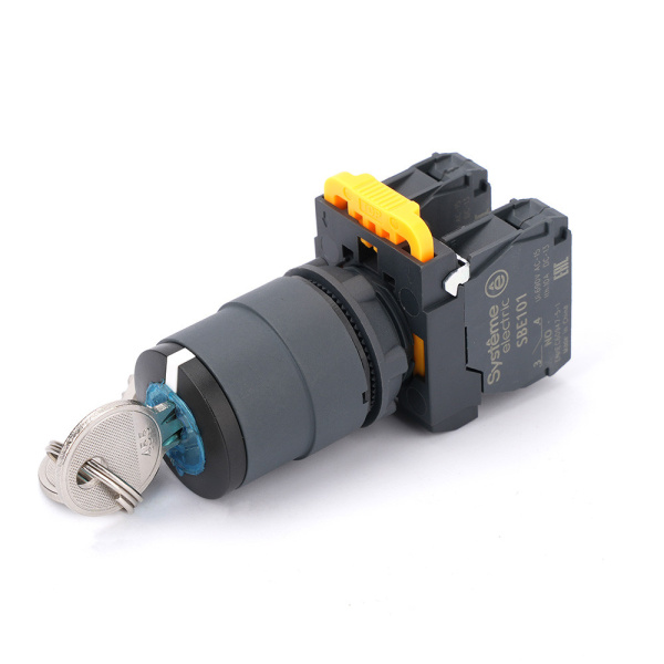 Systeme Electric Переключатель SB5 в сборе модульный 22мм 3 позиции с возвратом ключ ц 2НО