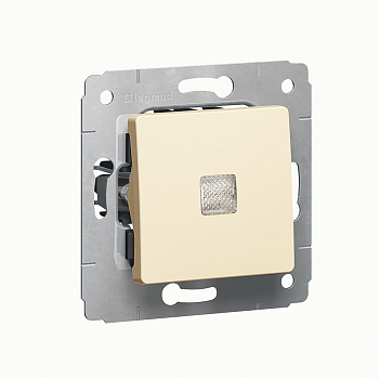 Legrand DIY Cariva Крем Выключатель 1-клавишный с подсветкой 695901