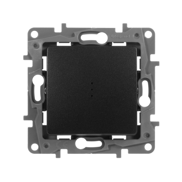 Купить Legrand Etika Антрацит Переключатель с подсветкой, 10А, авт. клем 672615