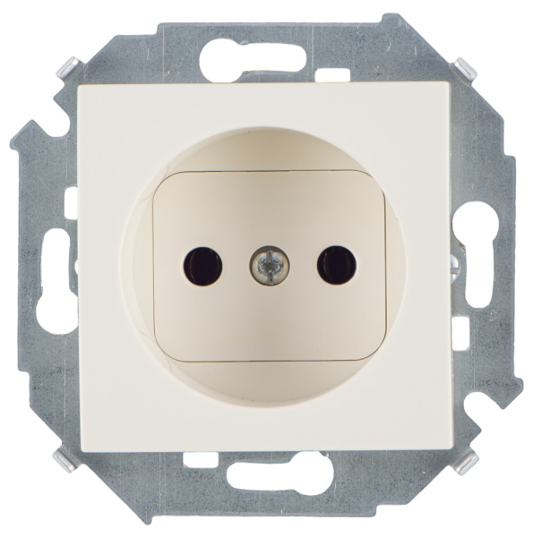 Simon 15 Бежевая Розетка б/з, 16А, 250В, винт.зажим 1591431-031
