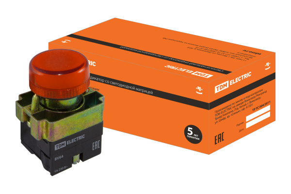 TDM Лампа BV64 матрица d22 мм красный SQ0702-0046