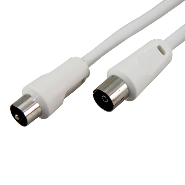 Шнур TV шт - TV гн 15М Белый Rexant 18-0008