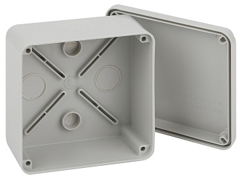 ЭРА Распаячная коробка ЭРА KORvp приборная подъездная открытой установки 100х100х50мм на винтах с гладкими стенками IP55