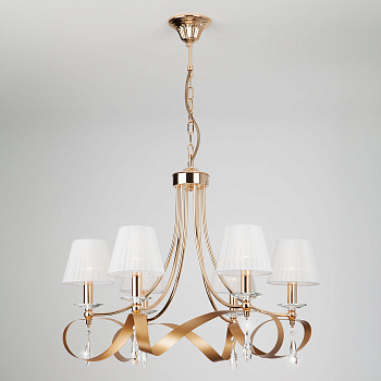 Eurosvet Классическая люстра с абажурами 60063/6 золото 00000082085