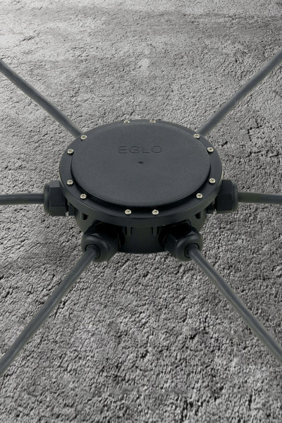 Купить Eglo Коробка соединительная на 5 соединений (1 вход; 5 выход), IP68, Ø155, пластик, черный 91207