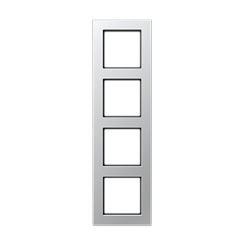 JUNG A550 Алюминий Рамка 4-ая для вертикальной и горизонтальной установки A5584BFAL