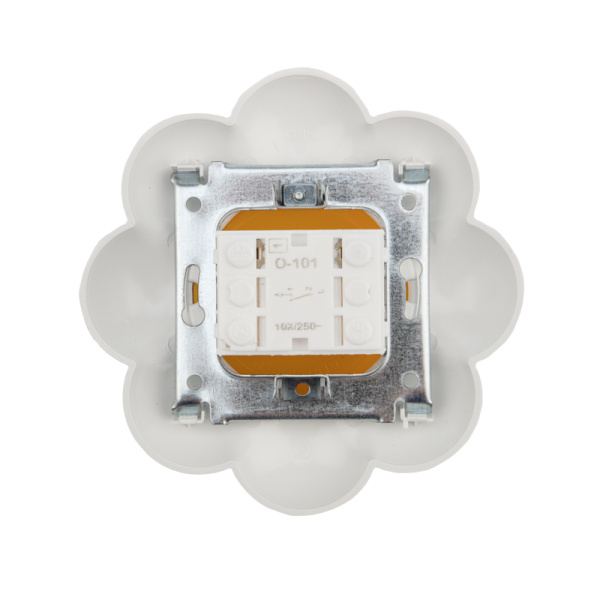 Купить Kranz Выключатель одноклавишный HAPPY с/у, Ромашка, желтый/белый KR-78-0620