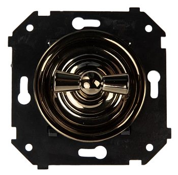 BIRONI Шедель Пластик Бронза Выключатель проходной 1-кл, ручка Бронза (скрытый монтаж) B3-201-B-B