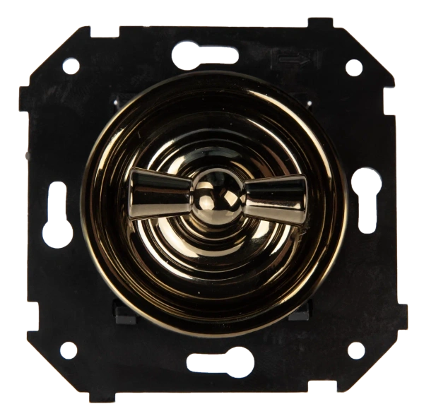 BIRONI Шедель Пластик Бронза Выключатель проходной 1-кл, ручка Бронза (скрытый монтаж) B3-201-B-B