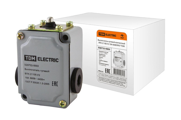 TDM Выключатель путевой контактный ВПК-2110Б-У2 10А 660В IP67 SQ0732-0003