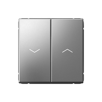 Systeme Electric ArtGallery Сталь Выключатель 2-клавишный для жалюзи, 2х сх.4, 10А, механизм