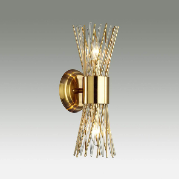 Купить Odeon Light 4839/2W HALL ODL21 337 золото/металл/стекло Бра E14 2*40W ORTA