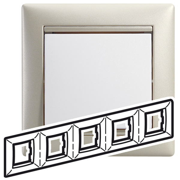 Legrand Valena Жемчужный Рамка 5-ая гориз 770475