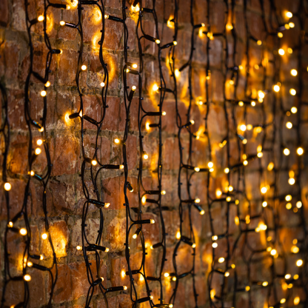 NEON-NIGHT Гирлянда "Светодиодный Дождь" 2х3м, постоянное свечение, черный провод "КАУЧУК", 230 В, диоды ТЕПЛЫЙ БЕЛЫЙ, 760 LED 237-146