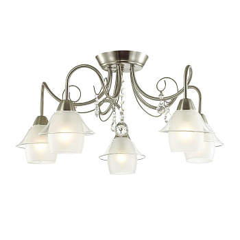 Lumion 3685/5C LN18 177 матовый никель/стекло Люстра потолочная E14 5*40W 220V BRITTANY