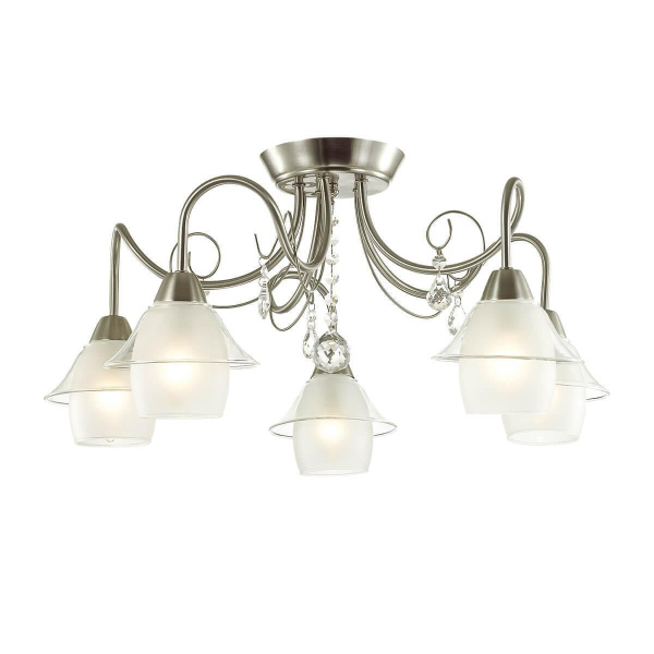 Lumion 3685/5C LN18 177 матовый никель/стекло Люстра потолочная E14 5*40W 220V BRITTANY