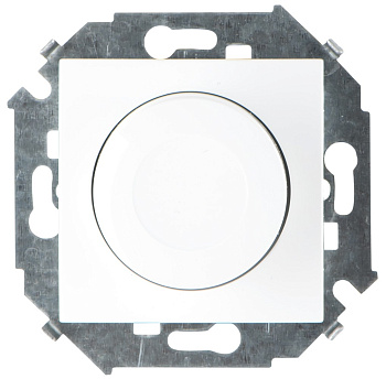 Simon 15 Белый Светорегулятор поворотно-нажимной, 500Вт, 230В, винт.зажим 1591311-030