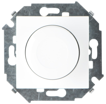 Simon 15 Белый Светорегулятор поворотно-нажимной, 500Вт, 230В, винт.зажим 1591311-030
