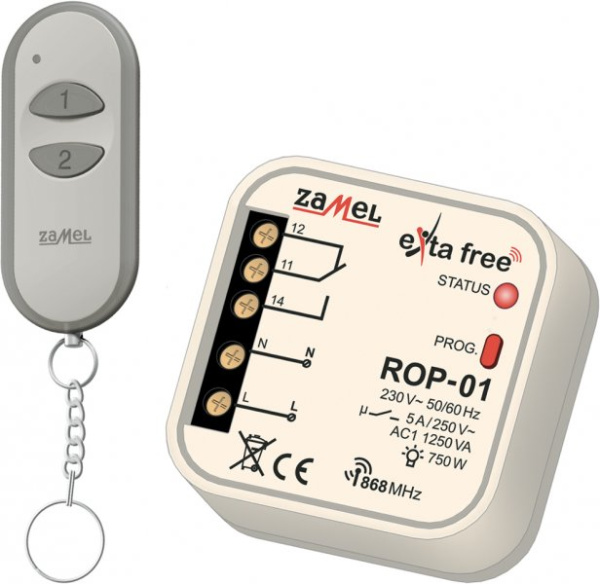 Zamel Комплект беспроводного управления универсальный с пультом (1 канал) RZB-05