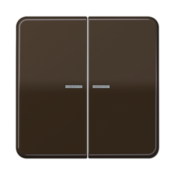 JUNG Клавиша для KNX кнопки, 2 группы с окошком дюропласт коричневый CD102KO5BR