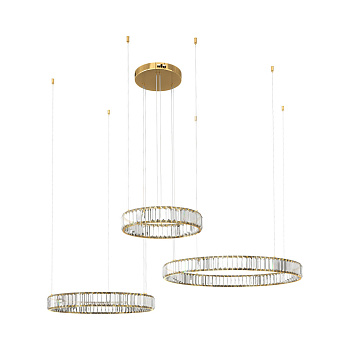 LOFT IT 10135/3 Gold Подвесные светильники Crystal ring, шт