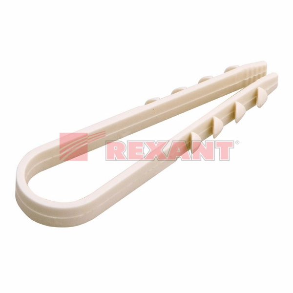 Купить Дюбель-хомут 11-18, белый (упак. 100шт.) Rexant 07-4502