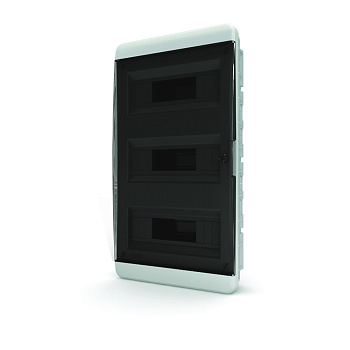 Tekfor Щит встраиваемый 36 мод. IP41, прозрачная черная дверца