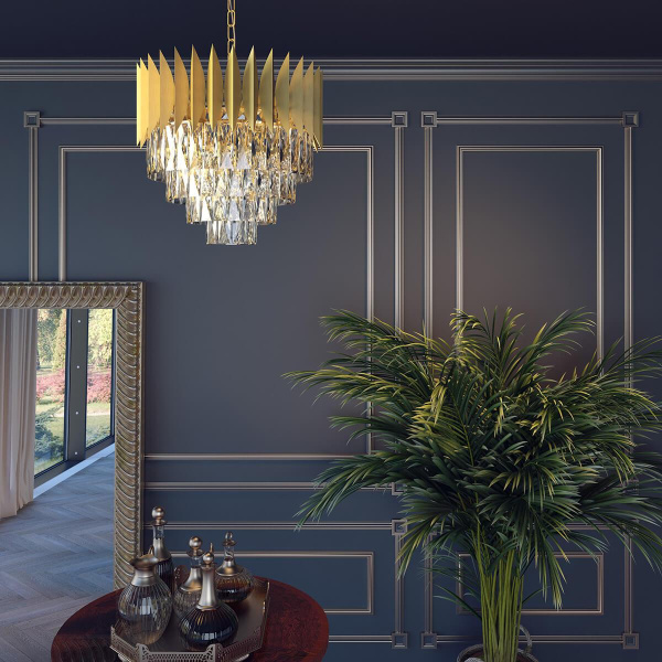 Купить Odeon Light 4124/12 ODL19 439 золото/хрусталь Люстра E14 12*40W VALETTA