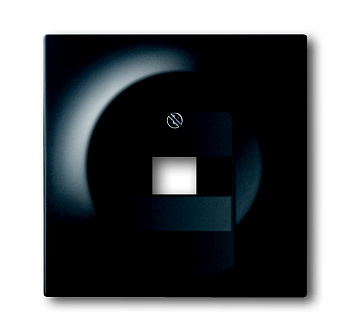 ABB BJE Impuls Черный бархат Накладка 1-й ТЛФ и комп розетки наклонной (мех 213/16) 2CKA001753A0162