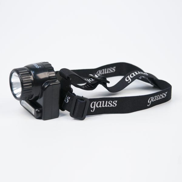 Купить Gauss Фонарь налобный модель GFL309 6W 180lm Lead acid 800mAh LED 1/12/72 GF309