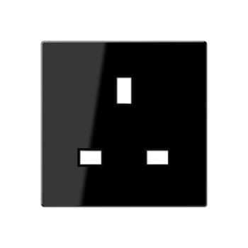 JUNG Накладка розетки БС 2п+Е черная A3521SWPL