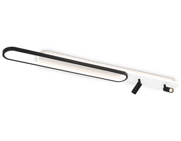 Ambrella Светильник светодиодный настенно-потолочный с пультом FL5111/2+2 WH/BK белый/черный 92W 3000K/4200K/6400K+4200K 1200*120*110 (ПДУ ИК)