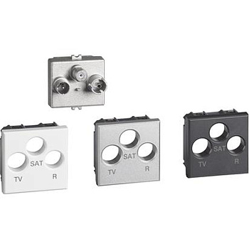 BT Axolute Мех Розетки TV-R-SAT "звезда" , экранир. с лицевыми панелями Белый, Алюминий, Антрацит, 2 мод H4210M2D