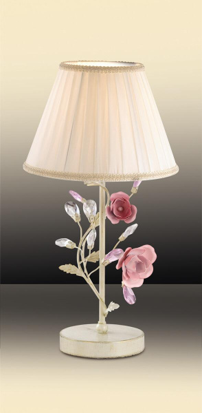 Купить Odeon Light 2585/1T ODL13 569 бежевый/розовый/хрусталь Н/лампа  E27 40W 220V OXONIA