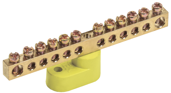 IEK Шина PE земля на одном угловом изол ШНИ-6х9-16-У1-Ж