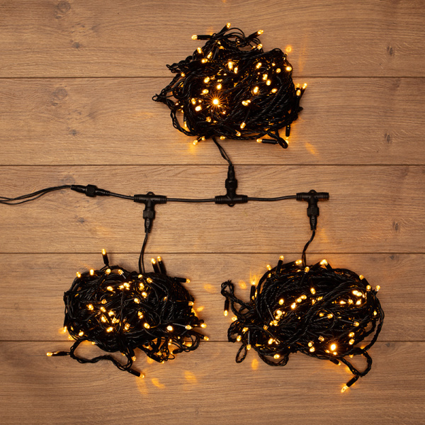 NEON-NIGHT Гирлянда "LED ClipLight" 24V, 3 нити по 20 м, свечение с динамикой, цвет диодов Желтый 323-301