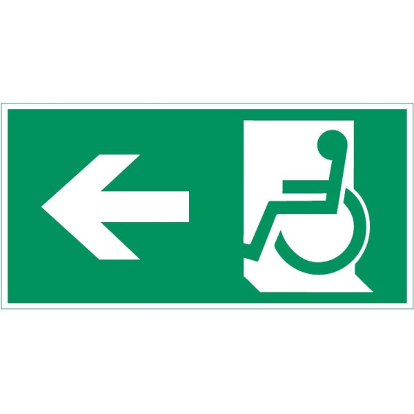Varton пиктограмма "Движение МГН налево" 400х200мм для авар-эвакуац св-ка Vault V5-EM03-60.013.031