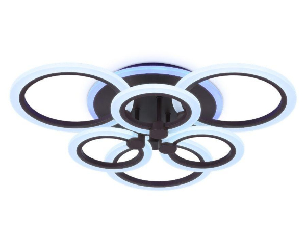 Купить Ambrella Потолочный светодиодный светильник с пультом FA528/3+3 CF кофе 112W 580*540*120 (ПДУ РАДИО 2.4)