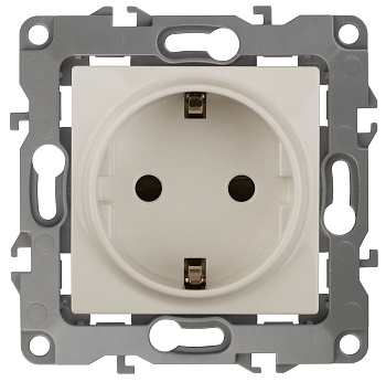 ЭРА 12-2011-02 Розетка 2P+E Schuko, 16A-250В, IP20, винт, без м.лапок, 12, Слоновая кость Б0029235
