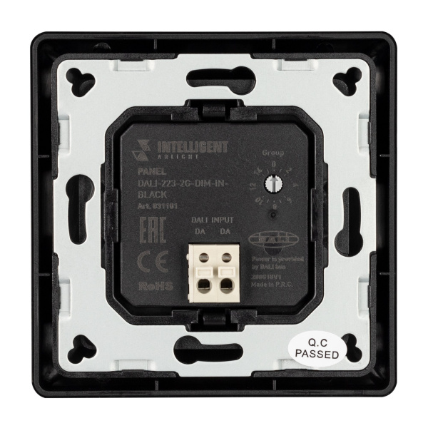 Купить Arlight INTELLIGENT Панель DALI-223-2G-DIM-IN-BLACK (BUS) (INTELLIGENT -) 031101