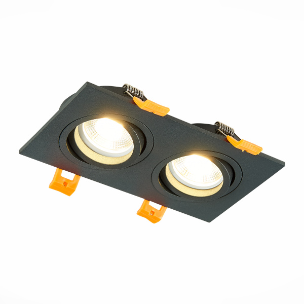 ST LUCE  ST251.408.02 Св-к встр. Черный GU10 2*50W IP20 L170xW92xH27 220V Без ламп