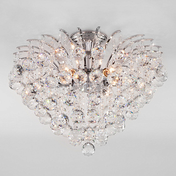 Eurosvet Потолочная люстра с хрусталем 3299/6 хром / прозрачный хрусталь 00000079832 Eurosvet Потолочная люстра с хрусталем 3299/6 хром / прозрачный хрусталь 00000079832