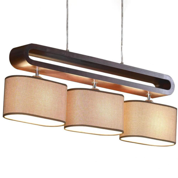 Lussole S.R.L Металл/дерево Хром / дерево Ткань Подвес E27 60W LSF-2103-03