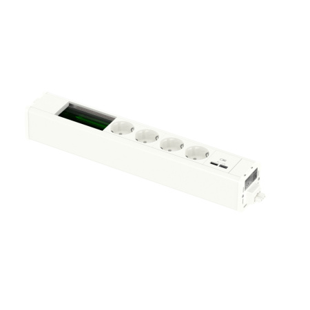 SE Unica System+ Блок 4хРозетка (2К+З) + 2xUSB A/C + место (45х90) под VDI БЕЛЫЙ INS44256