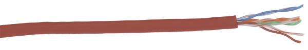 Купить IEK ITK Витая пара U/UTP категории 5E 4х2х24AWG LSZH красный (305м) LC1-C5E04-124