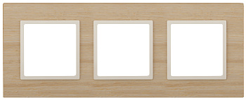 ЭРА 14-5303-11 Elegance Клен/сл.кость Дерево Рамка 3-ая