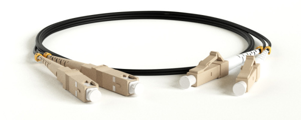 Hyperline FC-D2-50-LC/PR-SC/PR-H-10M-LSZH-BK Патч-корд волоконно-оптический (шнур) MM 50/125, LC-SC, 2.0 мм, duplex, LSZH, 10 м, черный 225326